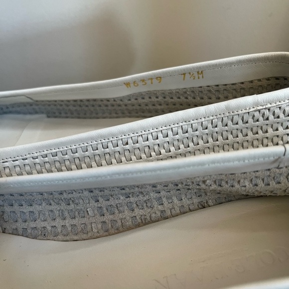 COLE HAAN Resort Murano Sandstone Leather Woven Slip-on Flats Size 7.5 - Picture 5 of 11